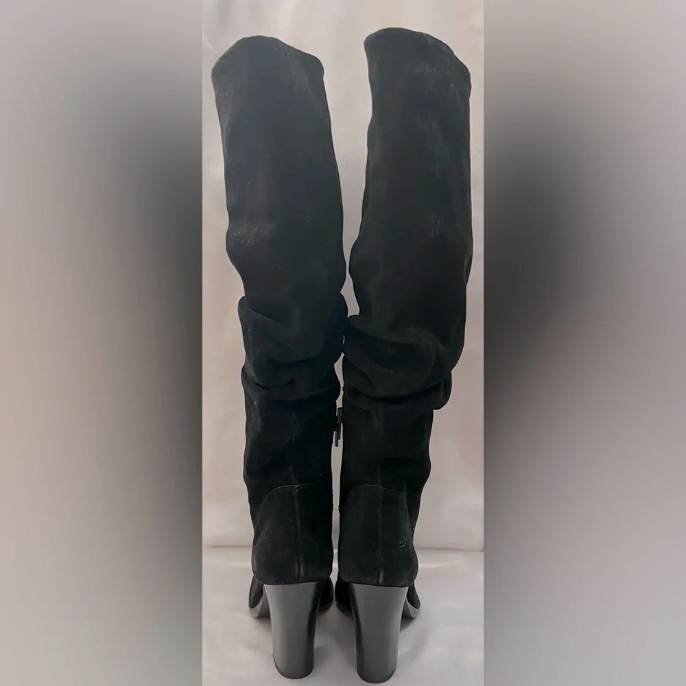 Steve Madden Nevadaaa Suede Leather Slouchy Heeled Boots - Picture 4 of 8